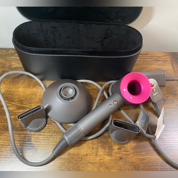 Dyson Other - New Dyson Hair dryer fushia & gray with storage box